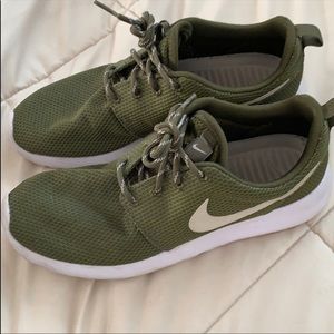 Olive green Nike roshe